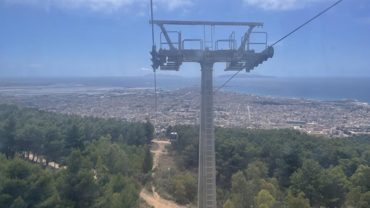 The cable car from Trapani to Erice