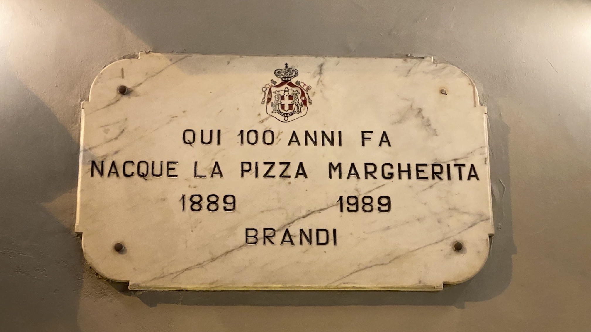 Place where the Pizza was born in Napoli