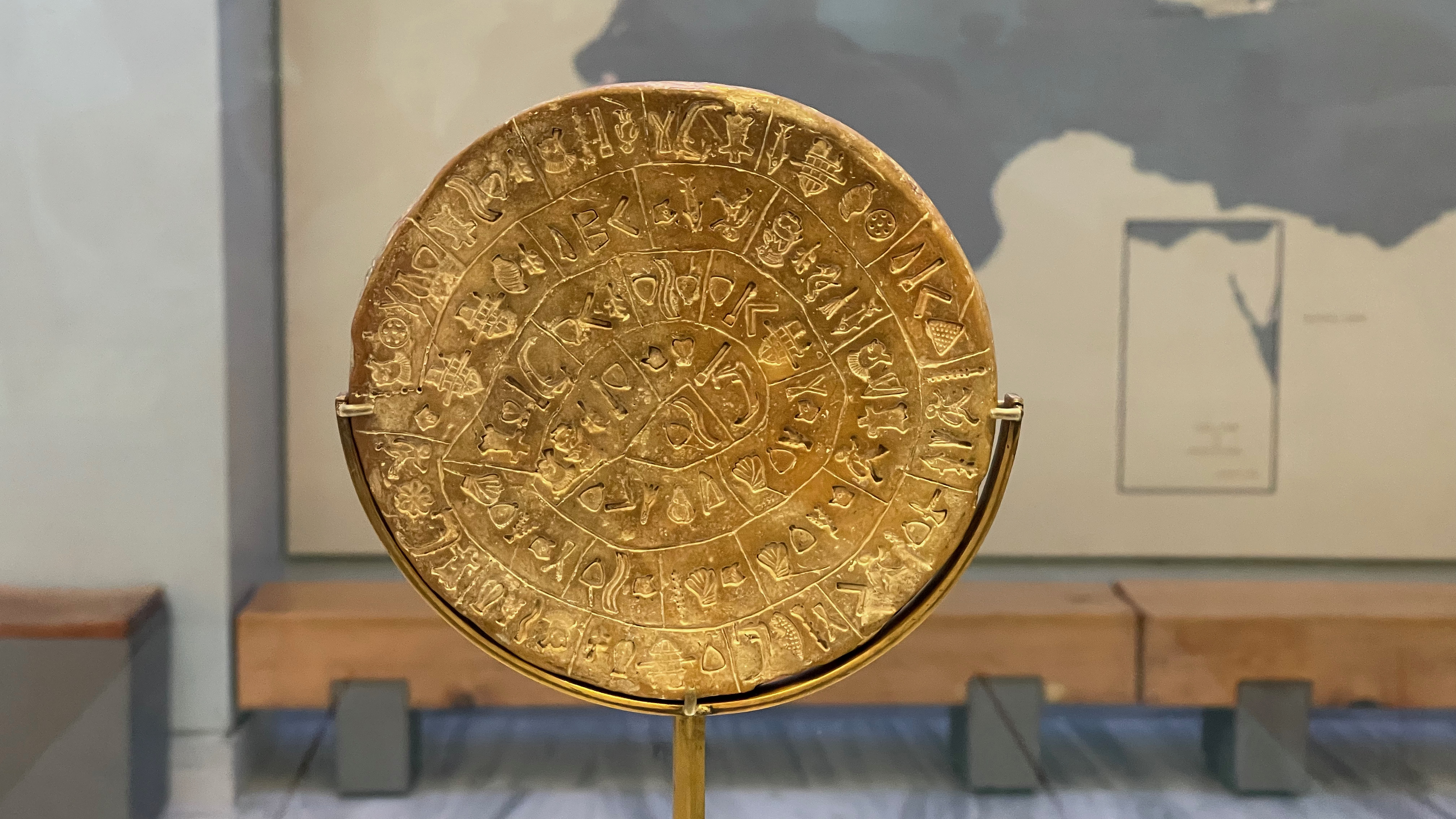 Phaistos Disc at the Archeological Musuem of Heraklion