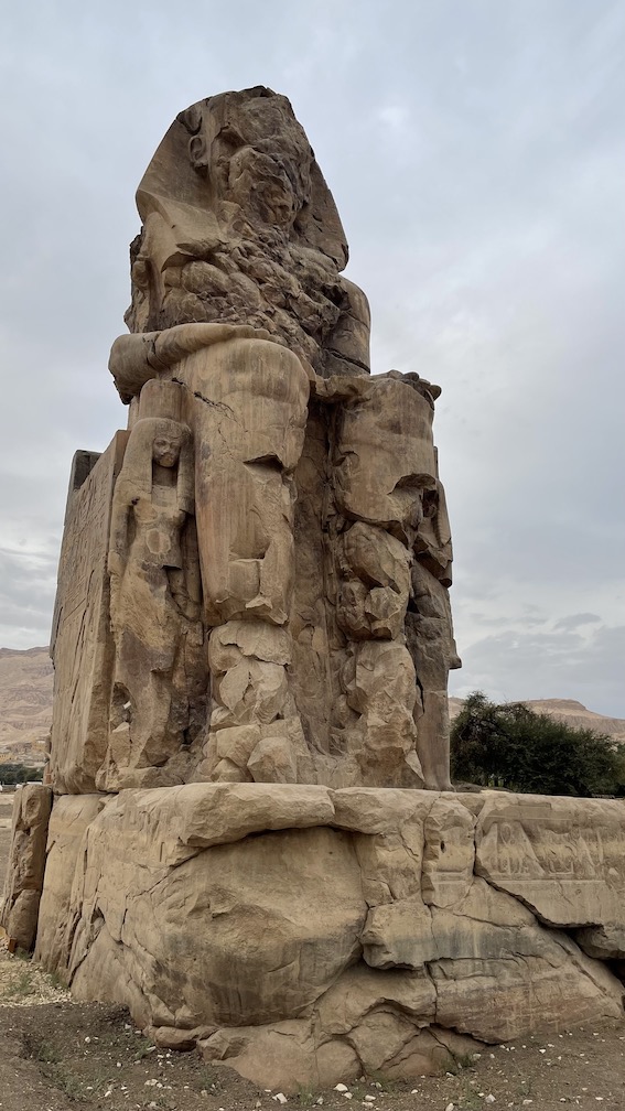 Memnon Colossus on the right