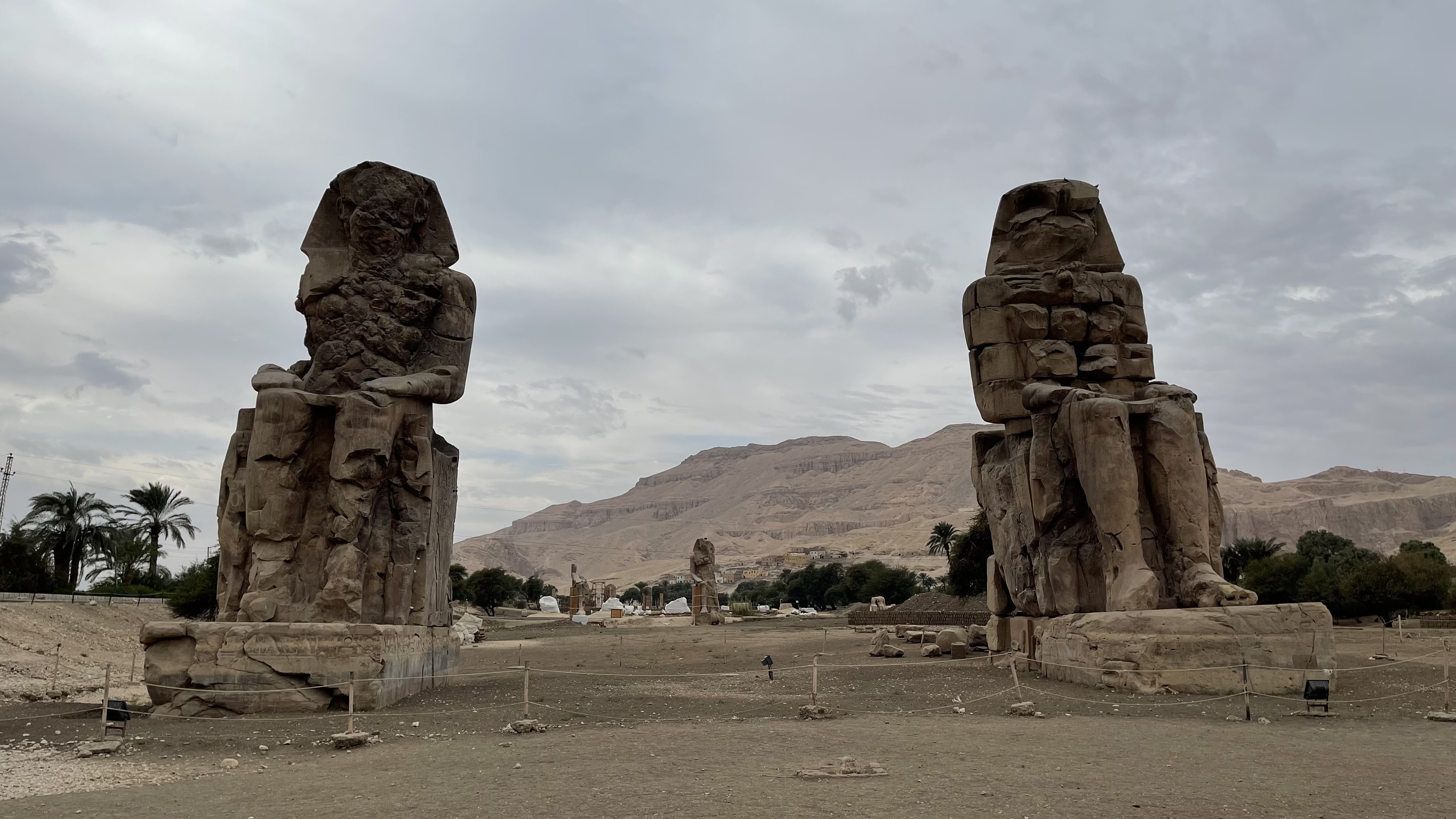 The Colossi of Memnon at the Mortuary Temple of Amenhotep III
