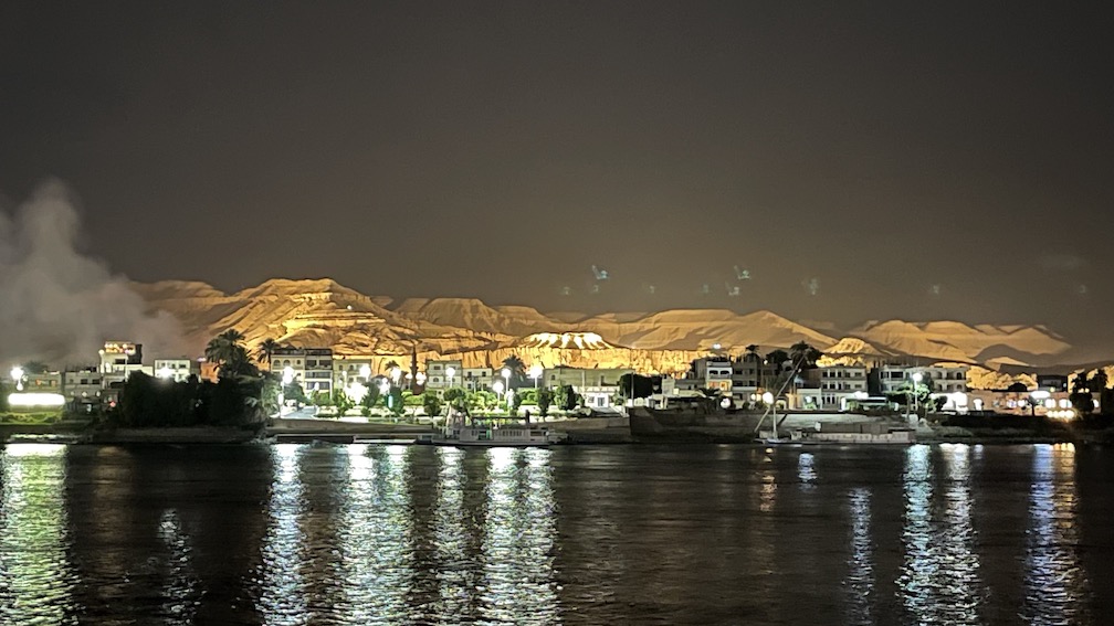 The West Bank of the Nile as seen from the Corniche in Luxor