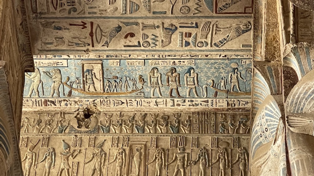 Colorfull Reliefs in the Dendera Temple Complex