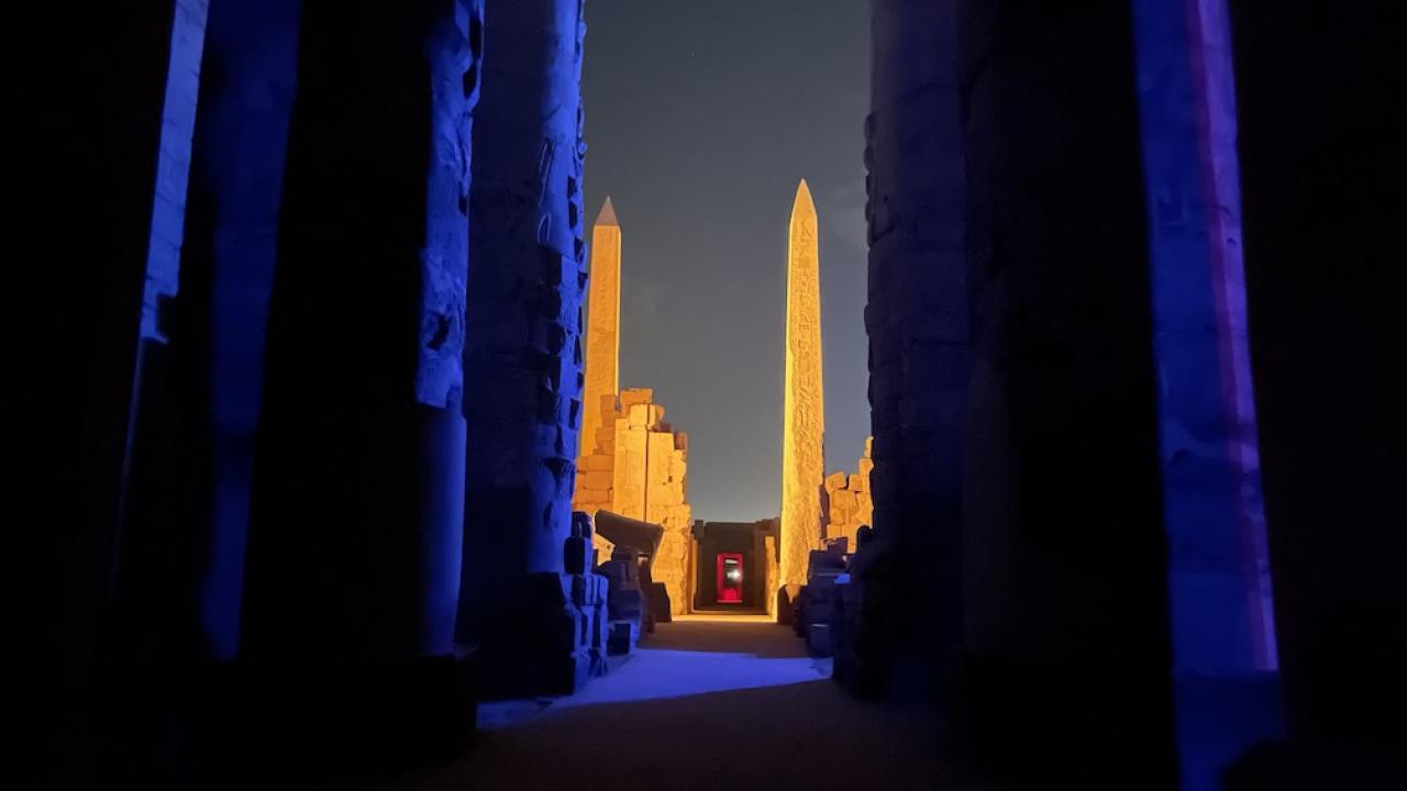 The Sound & Light show in the Temple of Karnak in Luxor