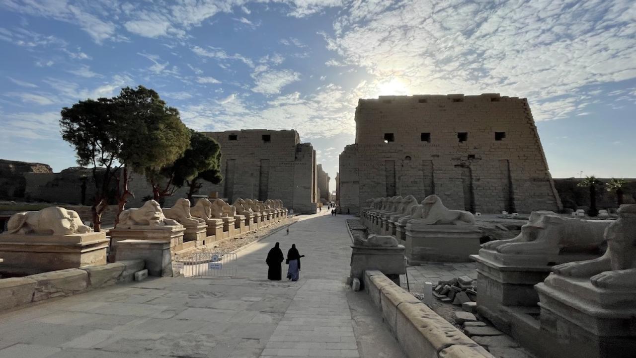 The first pylons of the Temple of Karnak in Luxor