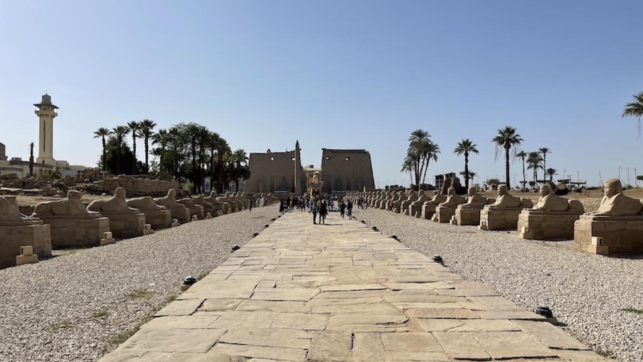 The Alley of Sphinxes between the Temples of Luxor and Karnak