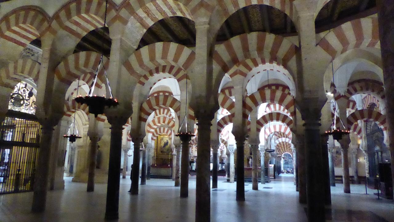 Inside the Cathedral and former Mosque of Cordoba
