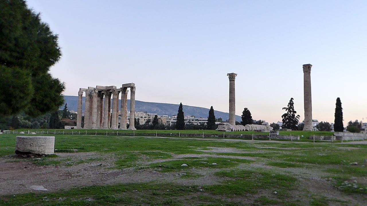 The Olympeion or Temple of Olympic Zeus in Athens