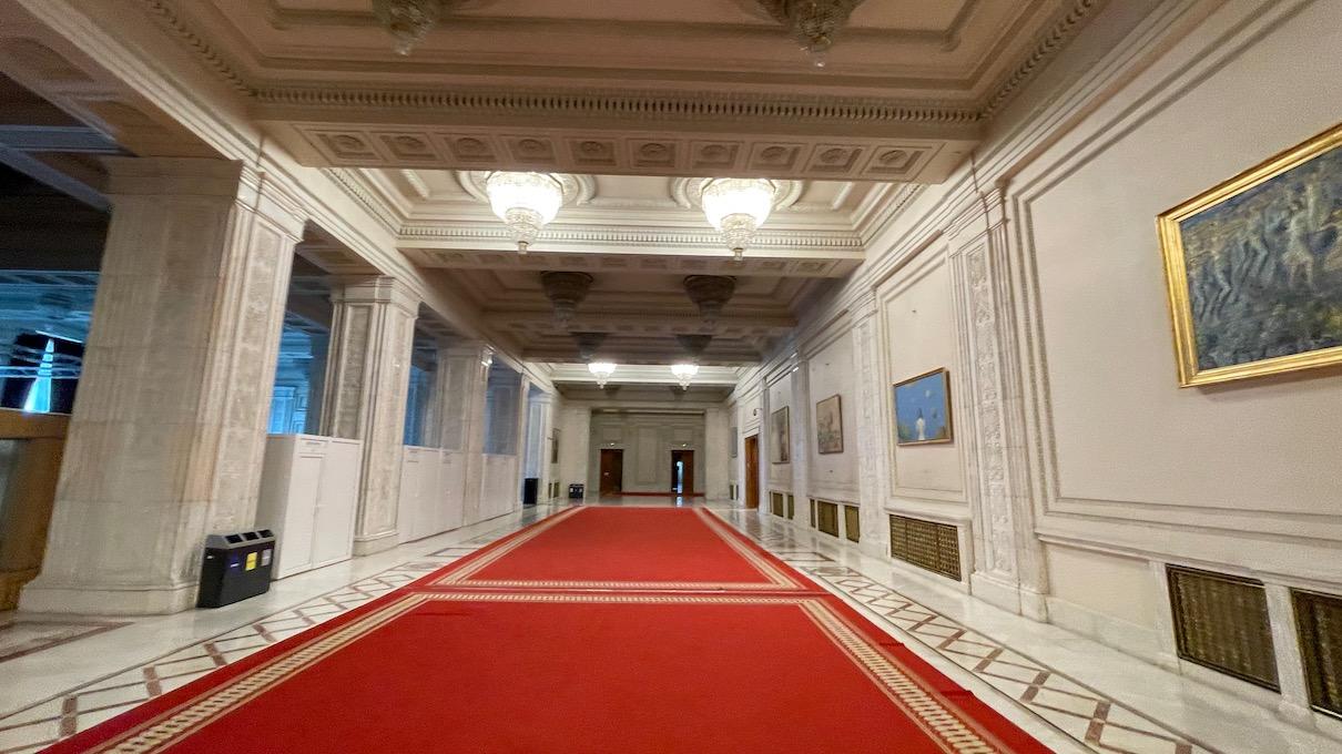 Interior of the People's Palace / Casa Poporului in Bucharest