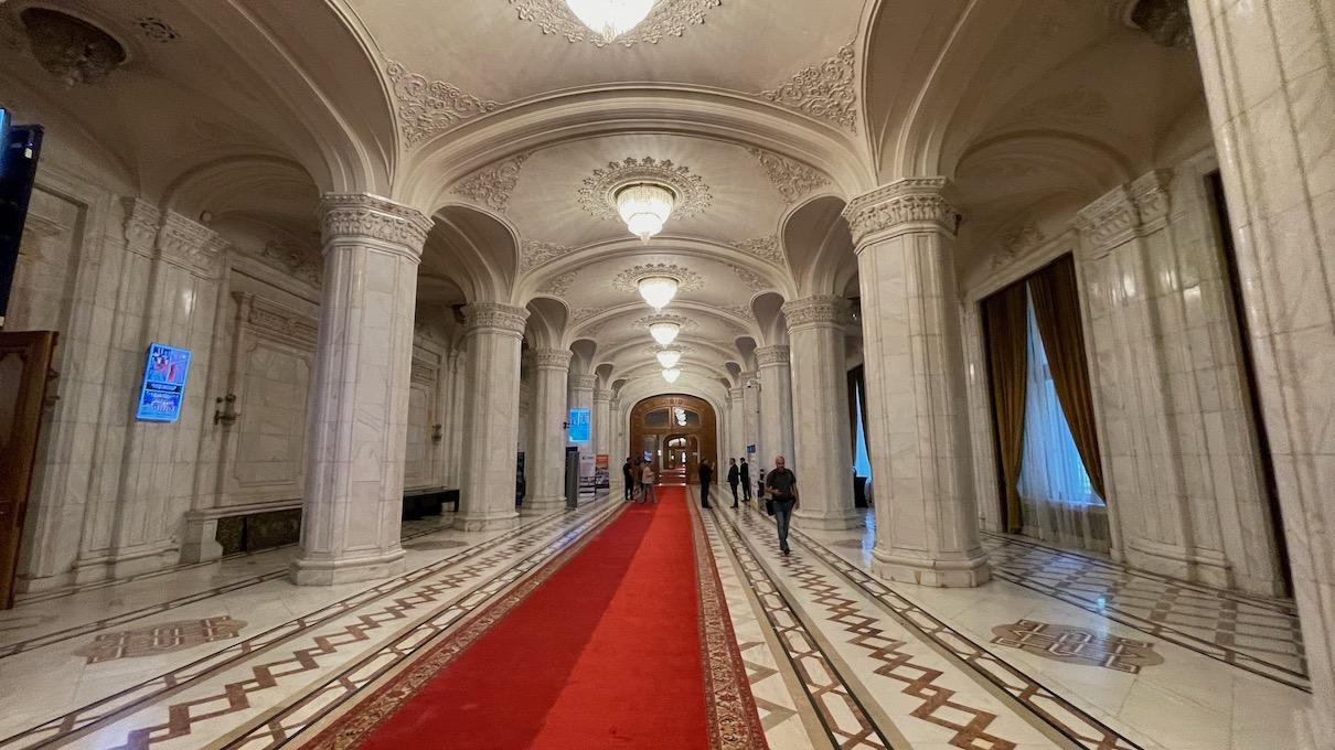 Interior of the People's Palace / Casa Poporului in Bucharest