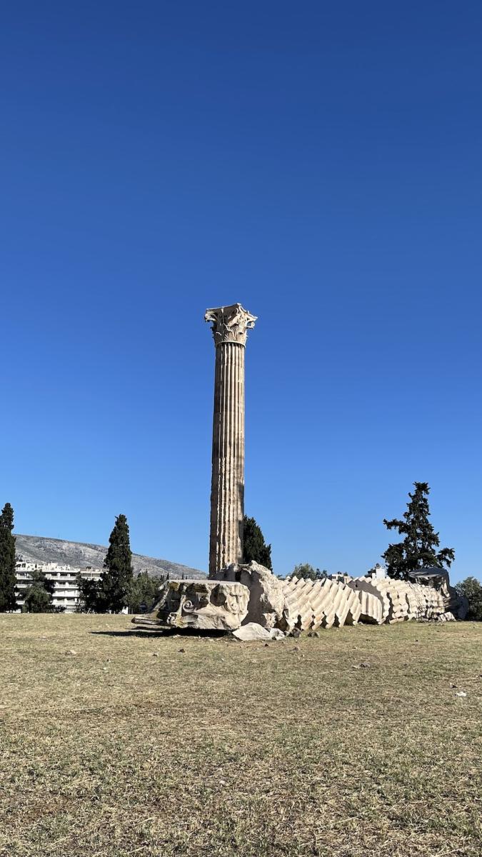 Corinthian capitel of a column of the Olympeion or Temple of Olympic Zeus in Athens